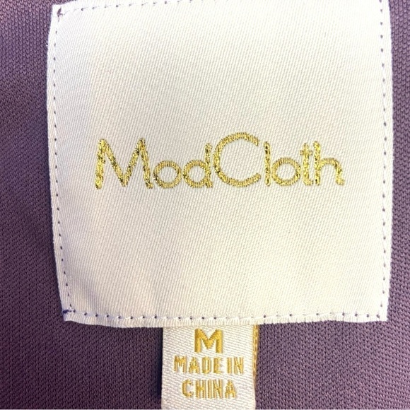 ModCloth Dress Cranberry Burgundy Floral Lace Overlay Lined Long Sleeves - Picture 4 of 11